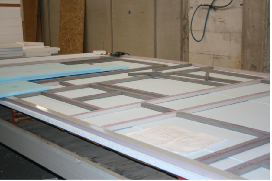 production of semi-finished components for mobile homes